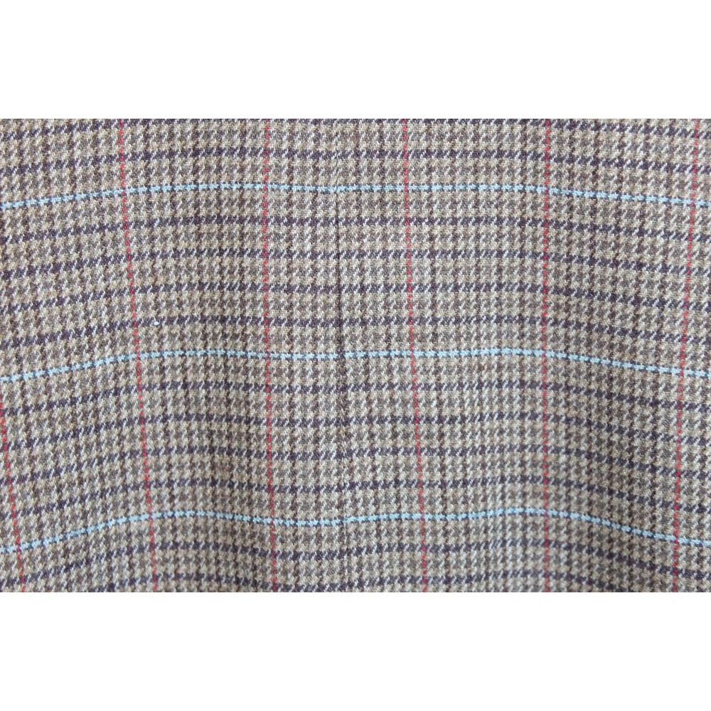 NWT J. Jill Plaid Houndstooth Velvet Trim Blazer Suit Jacket Brown Size 6 Fall - Picture 7 of 13